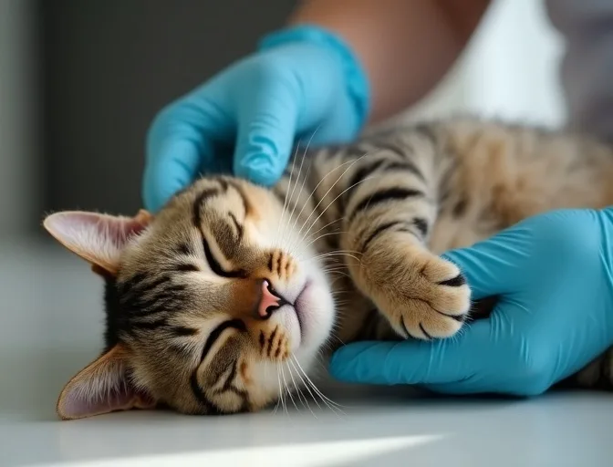 Specialist carefully handling a deceased cat with dignity in Ballarat Central